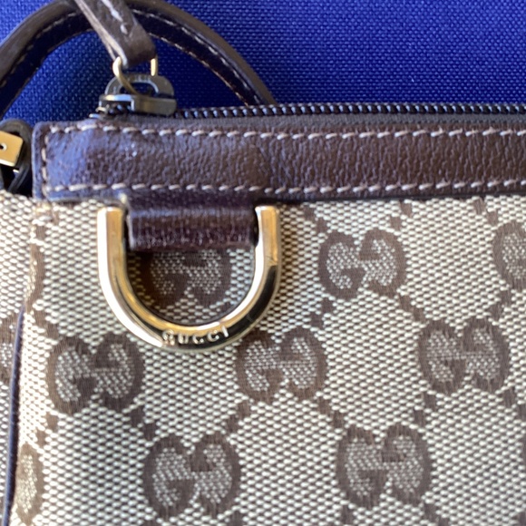 Authentic Gucci Abbey Pochette small Shoulder bag canvas vintage - Picture 13 of 14